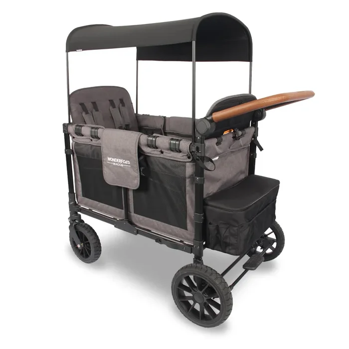 Wonderfold Wagon W4 Luxe Quad Stroller Wagon (4 Seater) – Grey