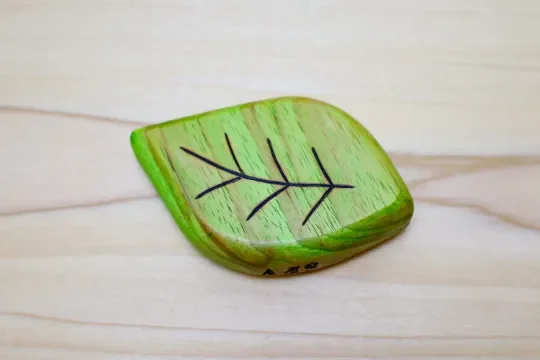Wooden Green Leaf Toy