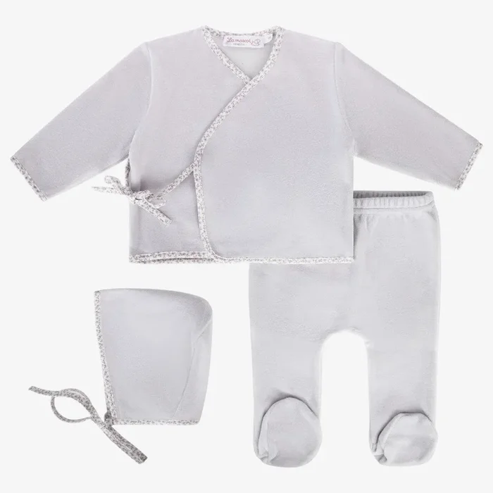 Wrap 3 Piece Set – Grey Floral