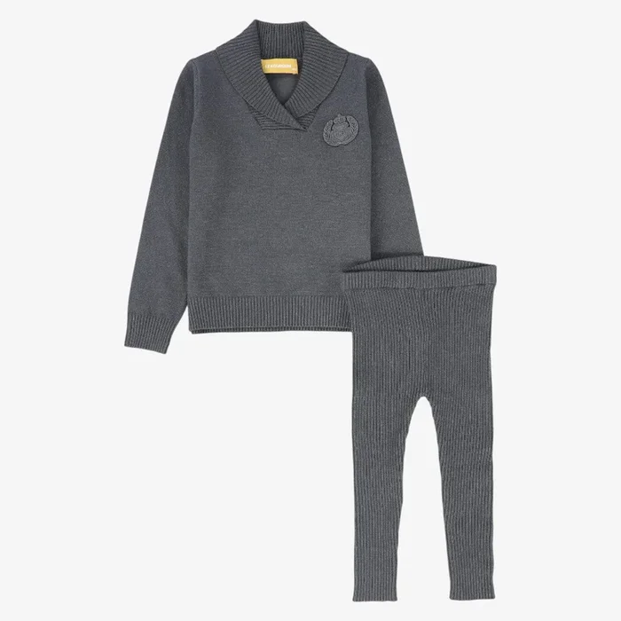 Wrap Neck Set – Grey
