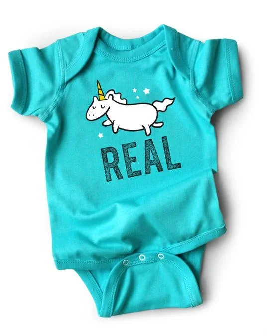 Wry Baby Snap Suit Onesie – Unicorns are Real / 6-12 Months