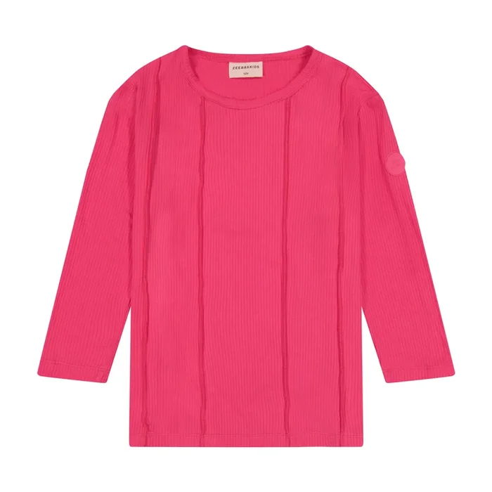 Zeebra Kids Fuschia Ribbed 3/4 Sleeve Tee