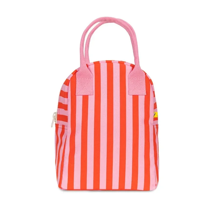 Zipper Lunch Bag – Awning Stripe Pink