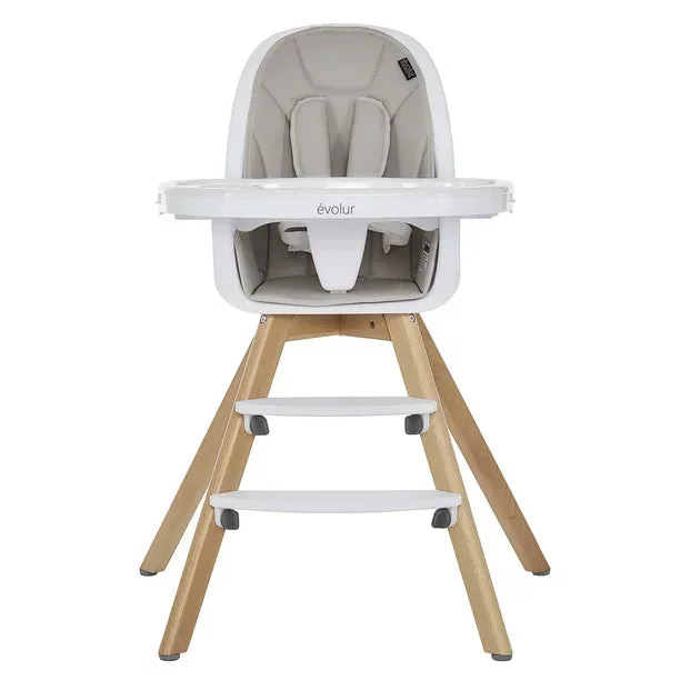 Zoodle 3-in-1 High Chair and Booster – Light Grey