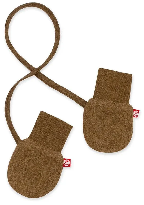 Zutano Cozie Fleece Mitten – Heather Mocha